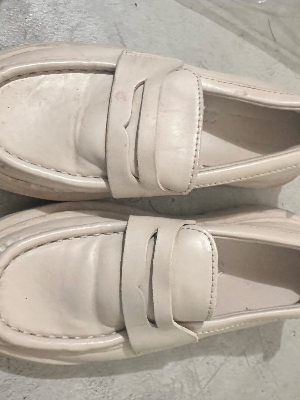Zara Cream Men's Penny Loafers